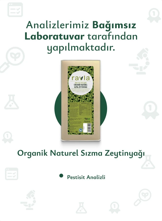 Ravla Organik Naturel Sızma Zeytinyağı 5lt