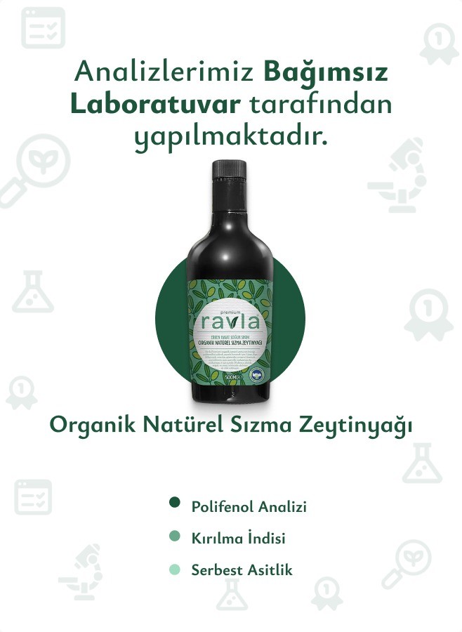 Ravla Yüksek Polifenollü Organik Naturel Sızma Zeytinyağı - 500ml