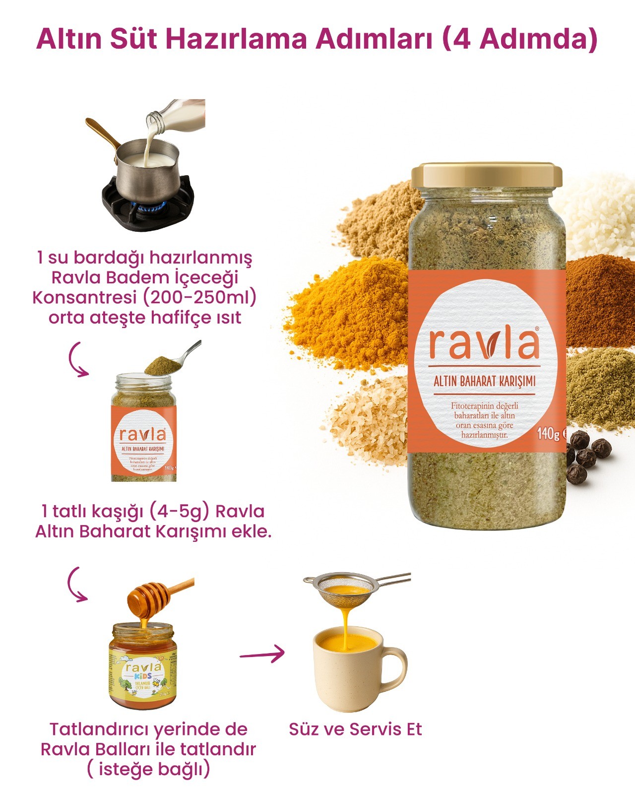 Ravla Altın Baharat Karışım - 140g