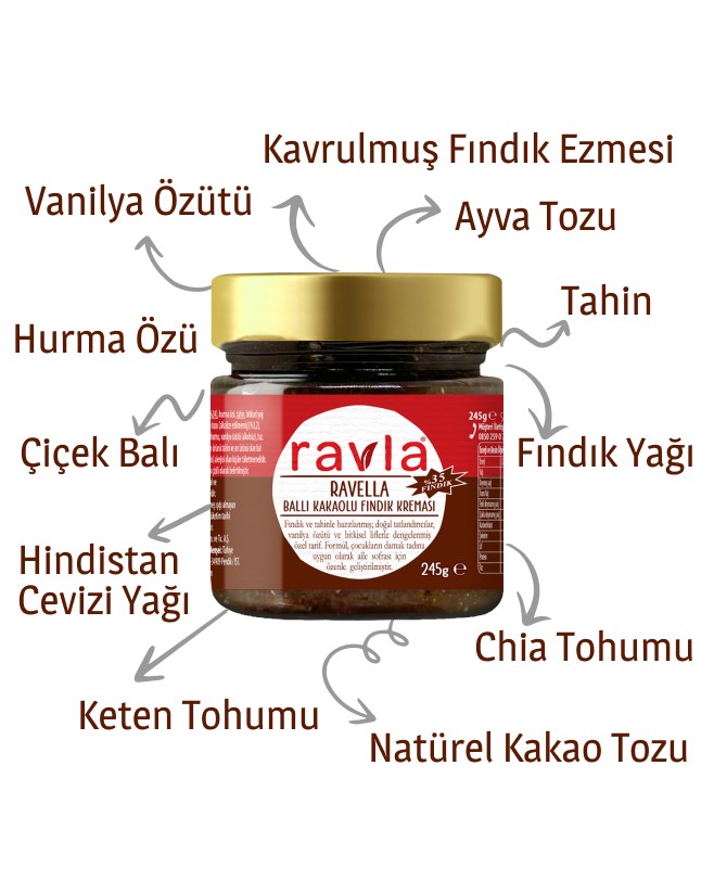 Ravella Ballı Kakaolu Fındık Kreması - 245g