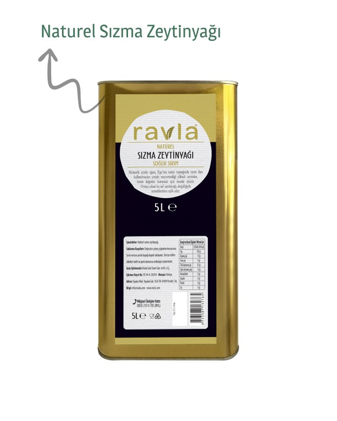 Ravla Naturel Sızma Zeytinyağı 5L