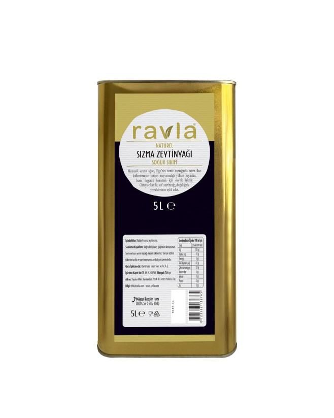 Ravla Naturel Sızma Zeytinyağı 5L