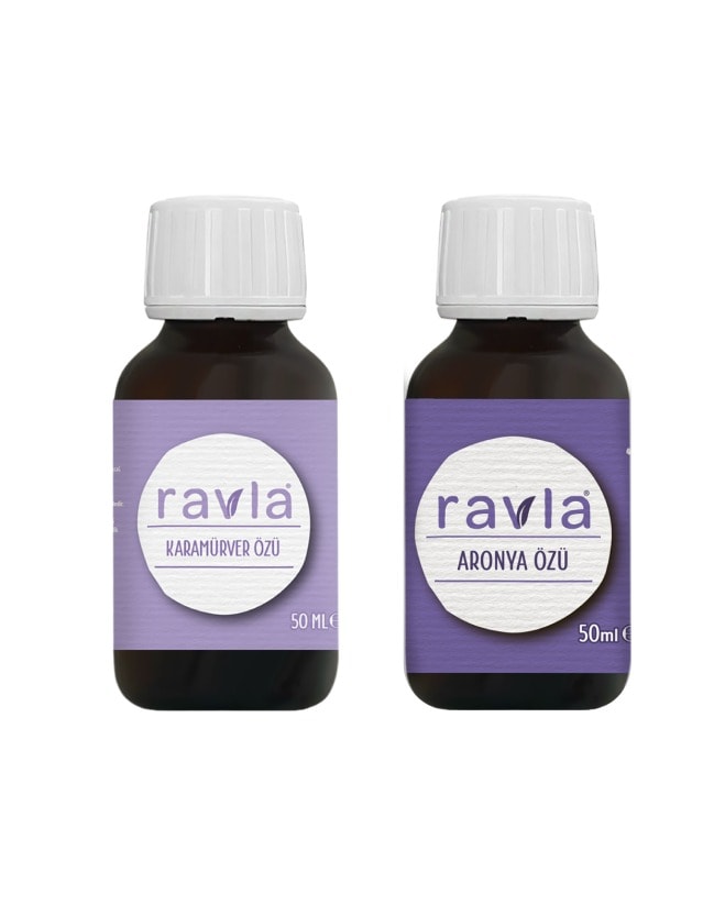 2'li Ürün - Ravla Aronya Özü 50ml /  Karamürver Özü 50ml