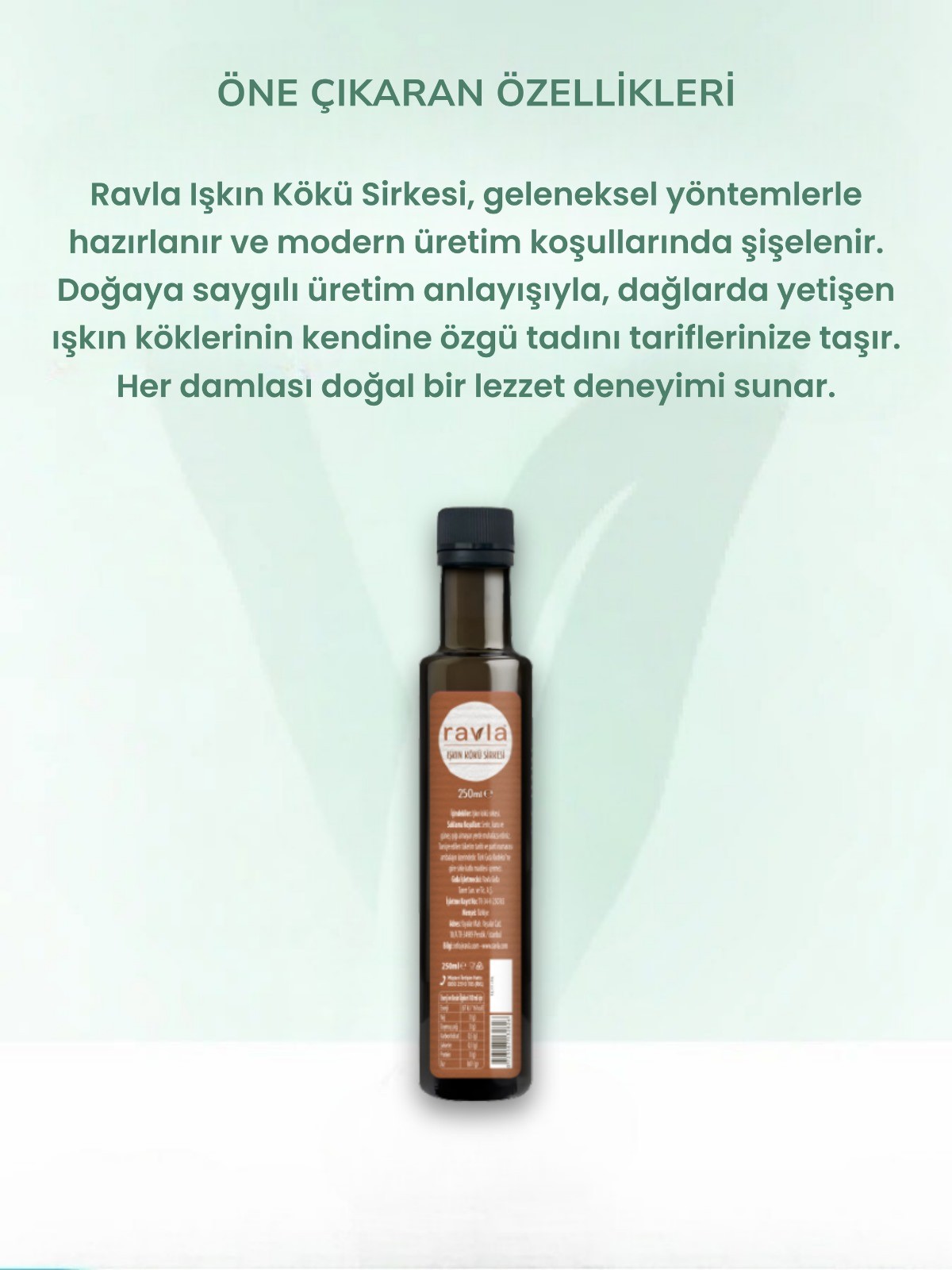 Ravla Işkın Kökü Sirkesi - 250ml
