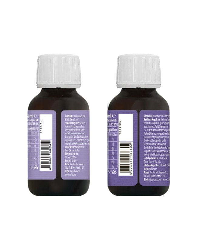 2'li Ürün - Ravla Aronya Özü 50ml /  Karamürver Özü 50ml