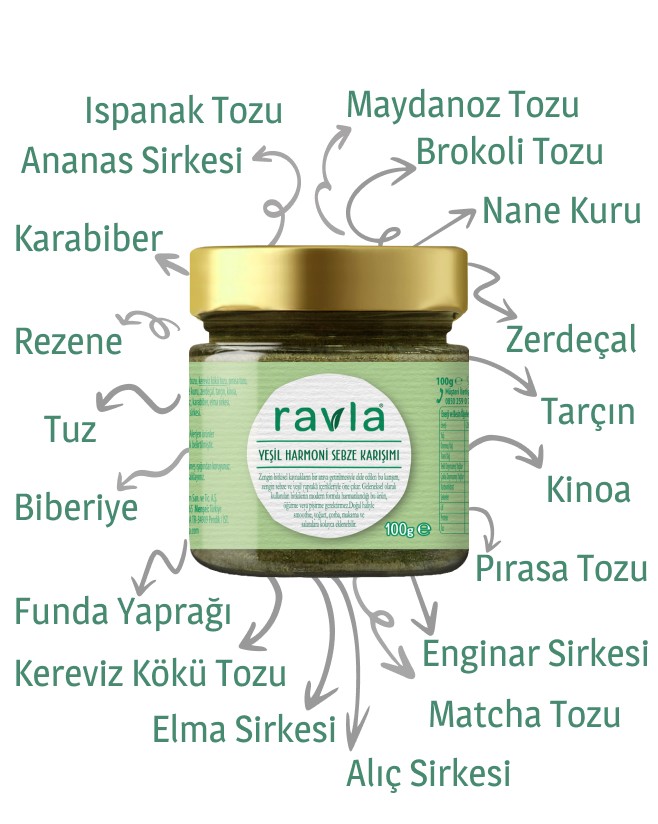 Ravla Yeşil Harmoni Sebze Karışımı - 100g