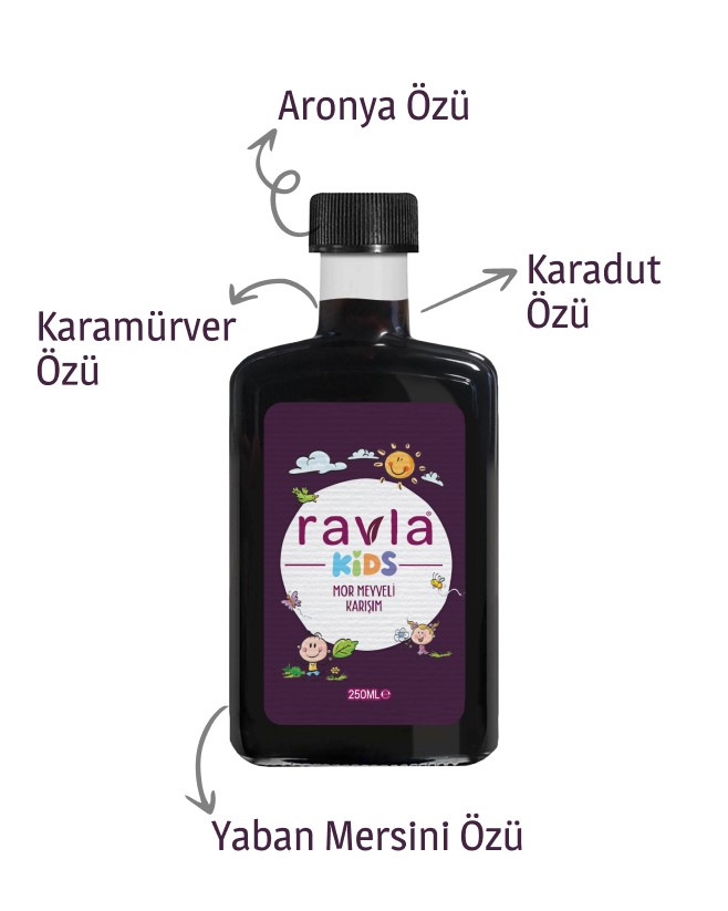 Ravla Mor Meyveli Karışım - 250ml (AĞIR METAL ANALİZLİ)