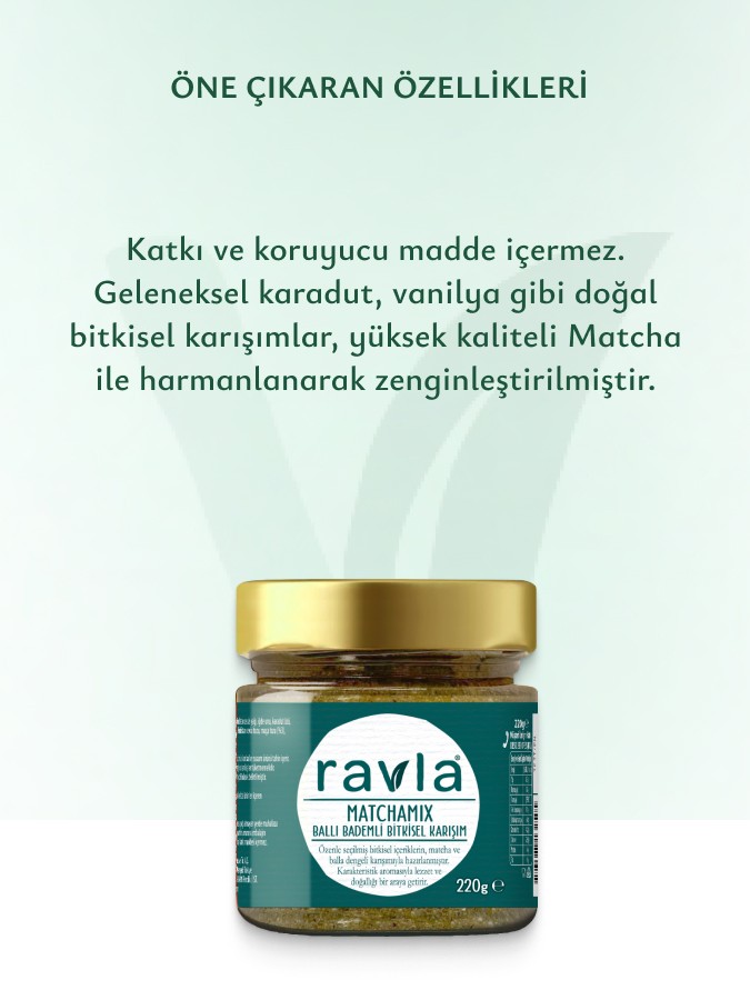 Ravla Matchamix Ballı Bademli Bitkisel Karışım - 220g