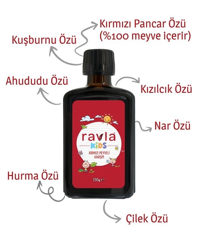 Ravla Kids Kırmızı Meyveli Karışım - 330g