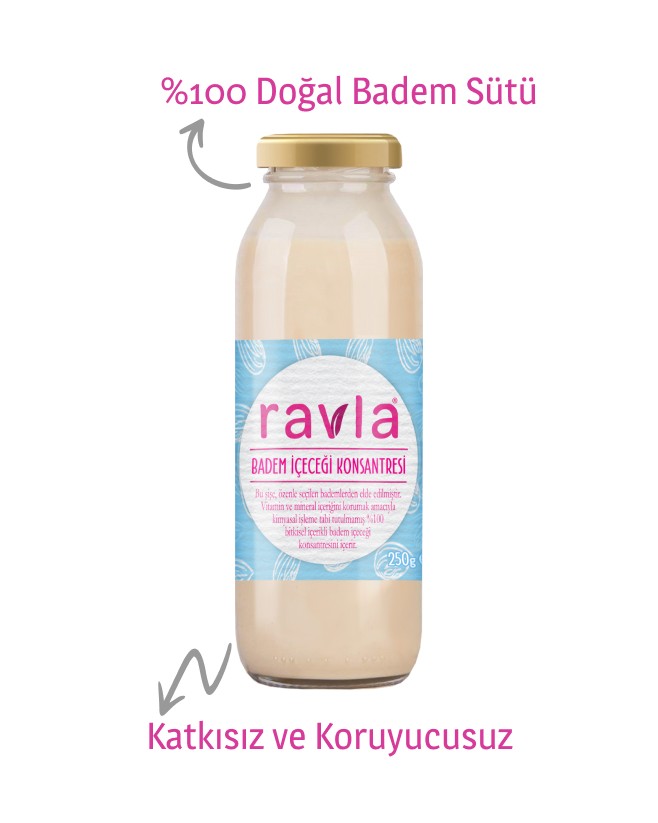 Ravla Badem İçeceği Konsantresi (Ağır Metal Analizli) - 250g
