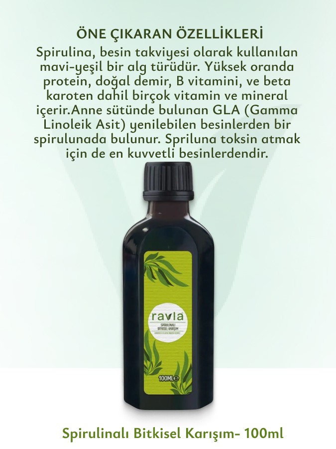 Ravla Spirulina Bitkisel Karışım (Ağır Metal Analizli) - 100ml