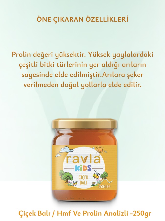 Ravla Çiçek Balı (Hmf ve Prolin Analizli) - 250g