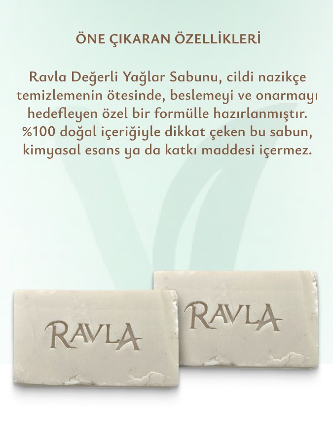 Ravla Değerli Yağlar Sabunu - 180-190g (2 Adet) 