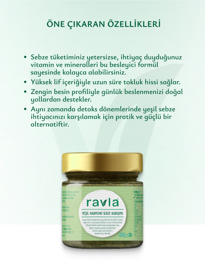 Ravla Yeşil Harmoni Sebze Karışımı - 100g