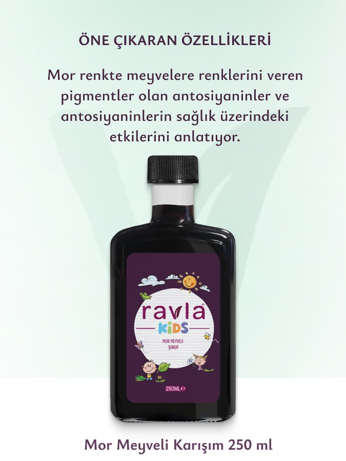 Ravla Mor Meyveli Karışım - 250ml (AĞIR METAL ANALİZLİ)