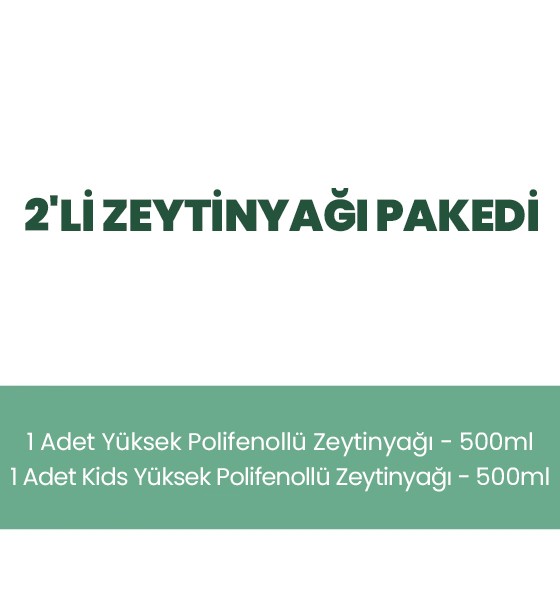 2'li Ürün - Ravla Yüksek Polifenollü Organik Naturel Sızma Zeytinyağı - 500ml / Ravla Kids Yüksek Polifenollü Organik Naturel Sızma Zeytinyağı - 500ml