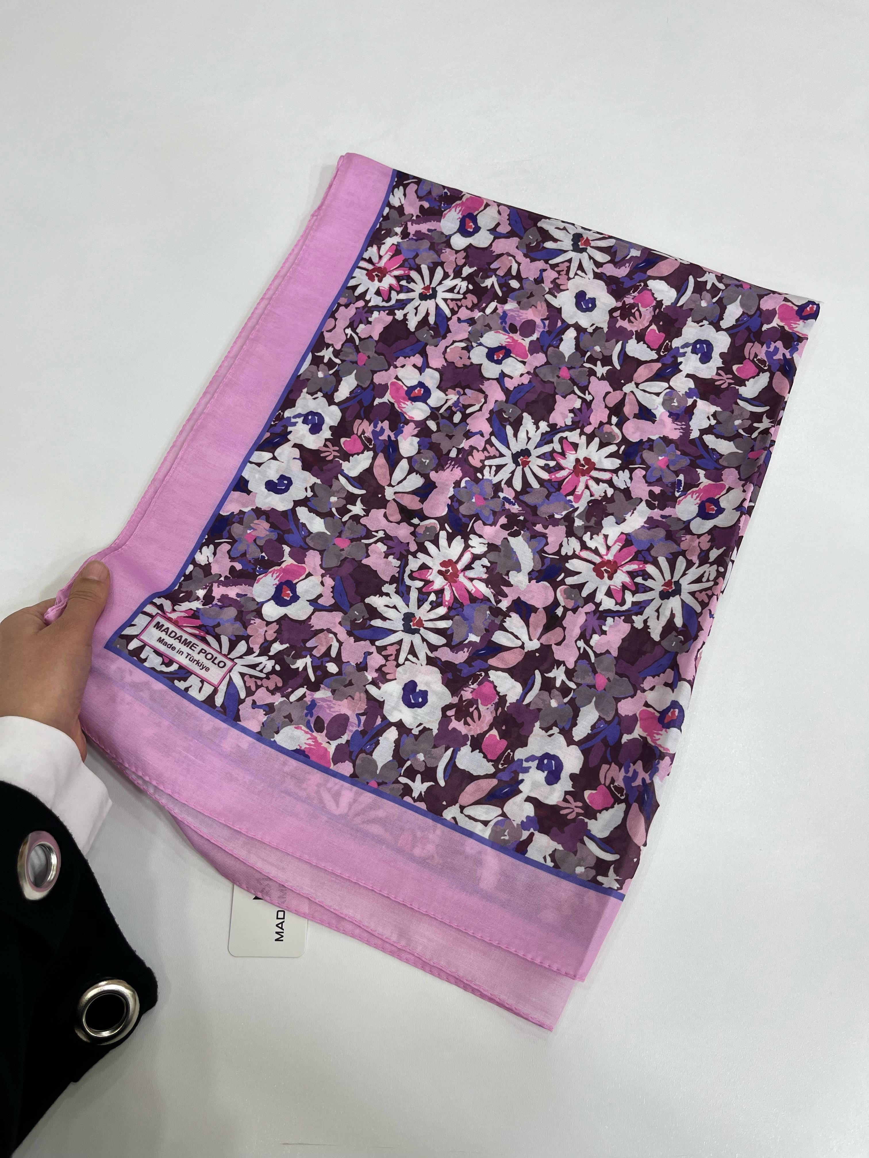 Madame Polo Desenli Soft Şal