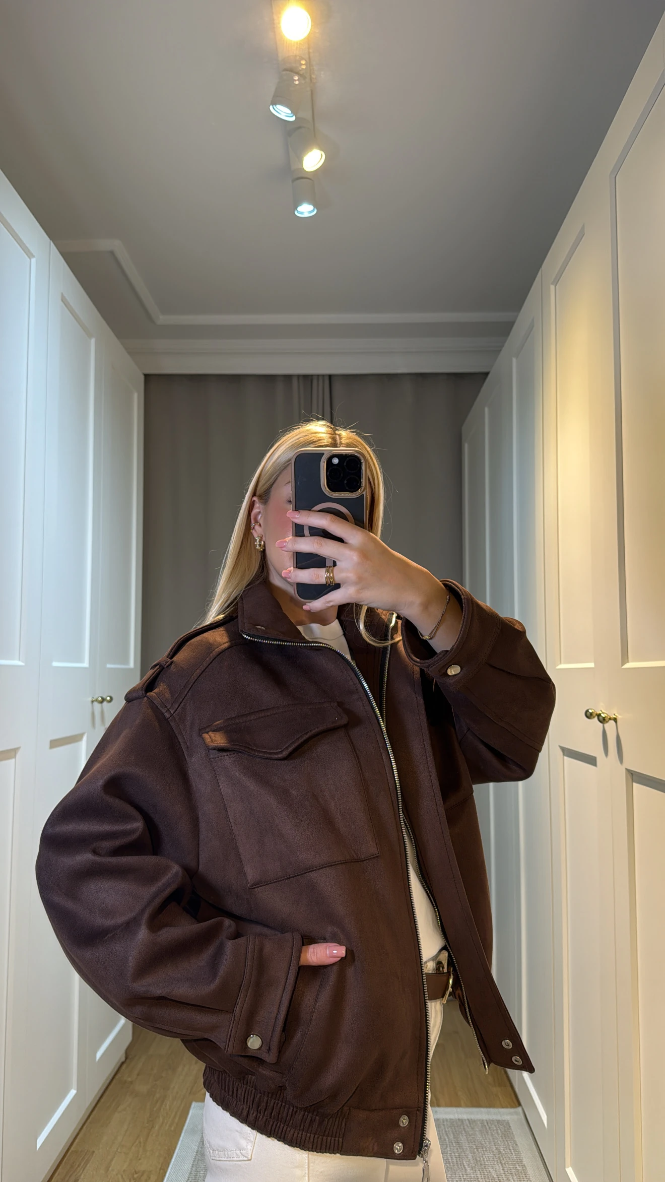 KAHVE SÜET BOMBER CEKET