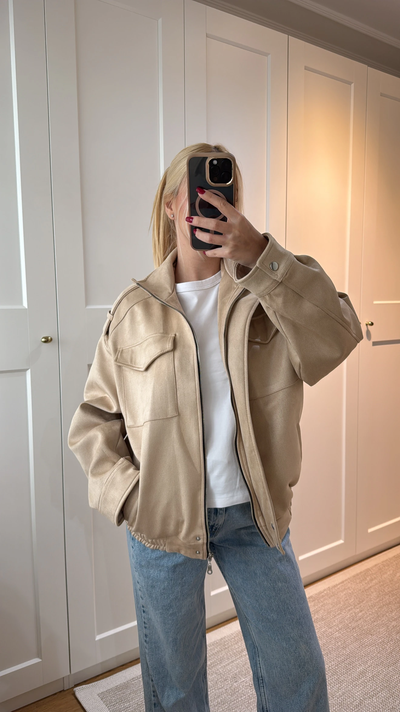 SÜET BOMBER CEKET -TAŞ