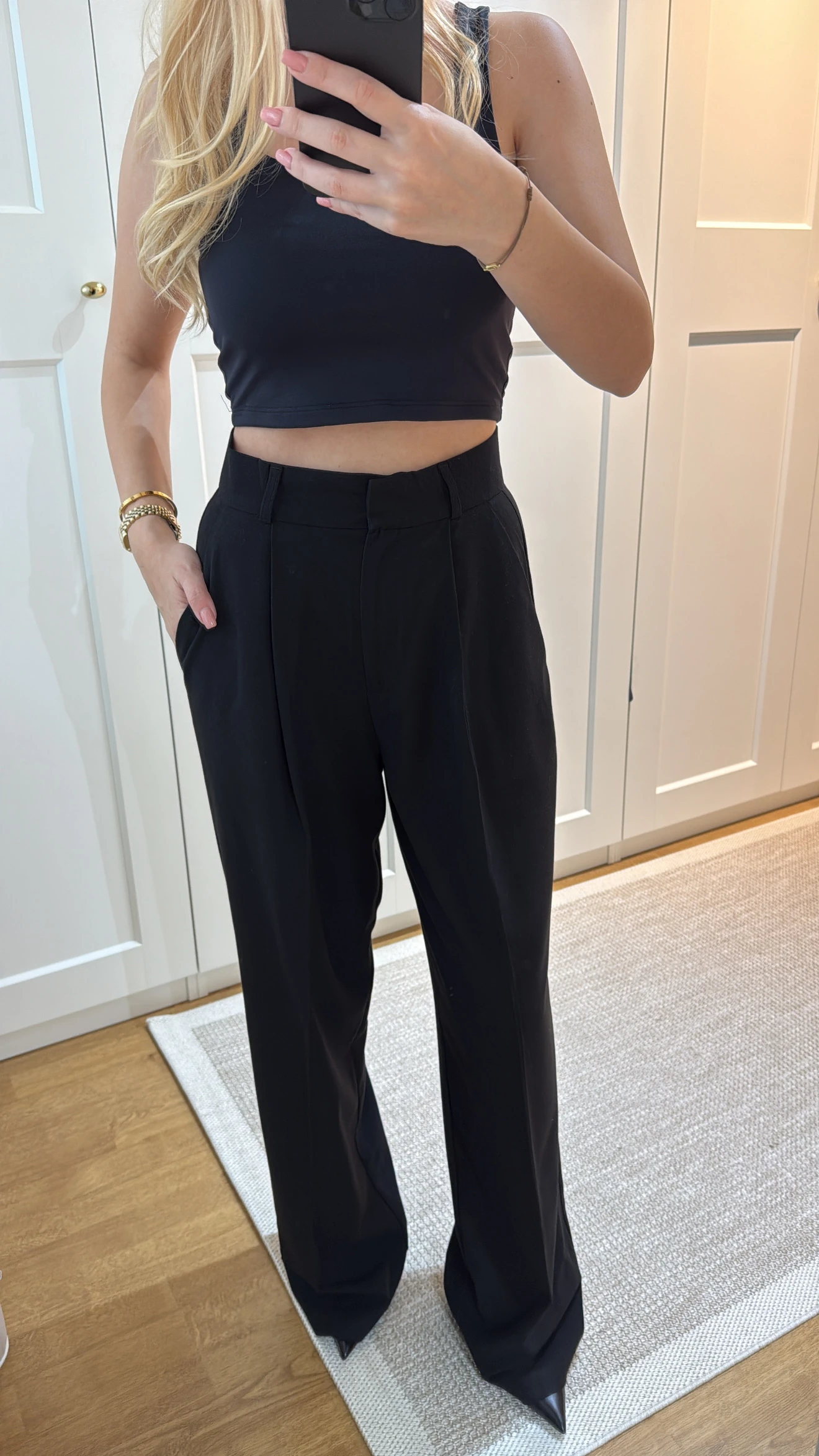 KUMAŞ YÜKSEK BEL PALAZZO PANTALON