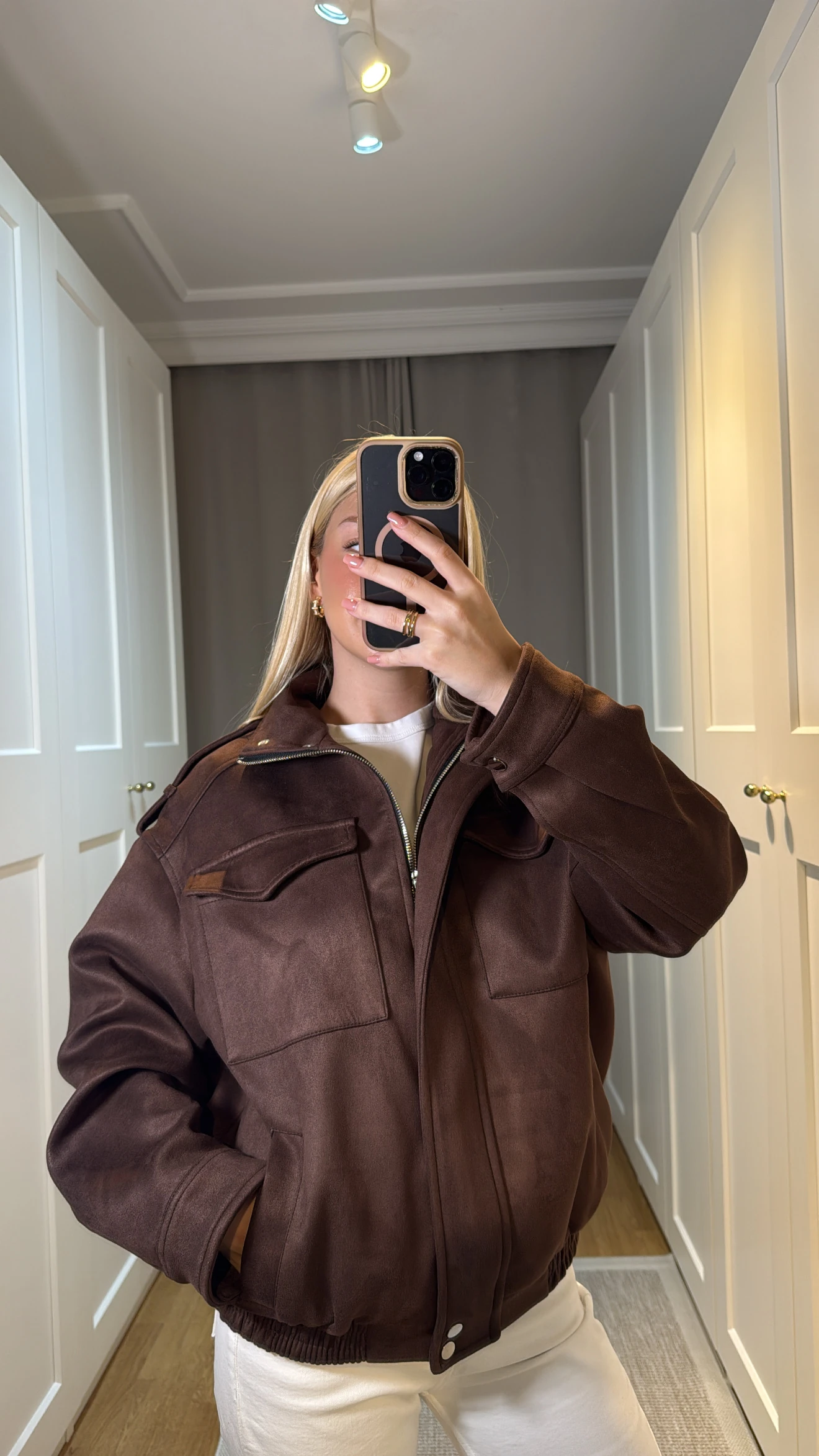 KAHVE SÜET BOMBER CEKET