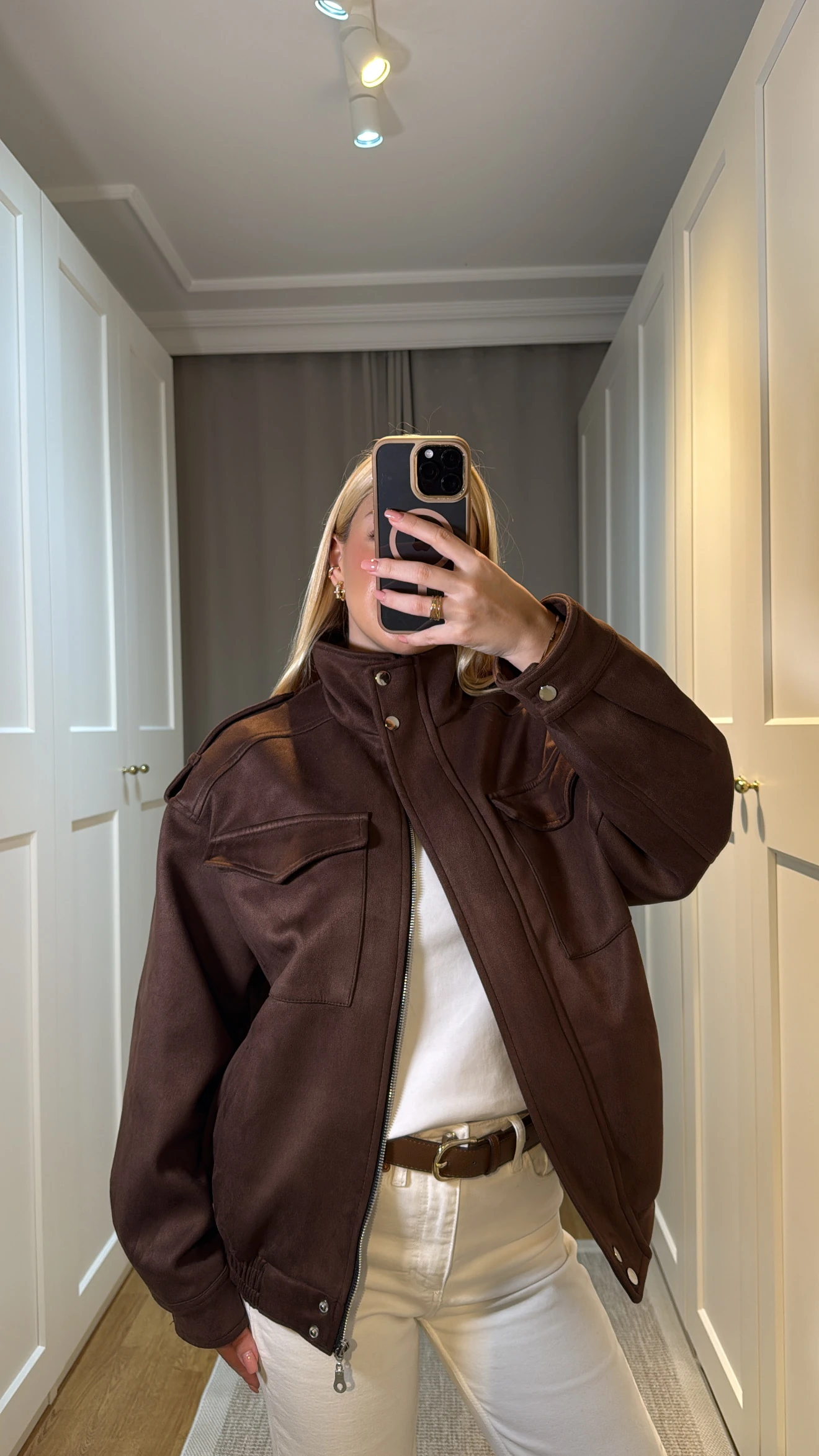 KAHVE SÜET BOMBER CEKET