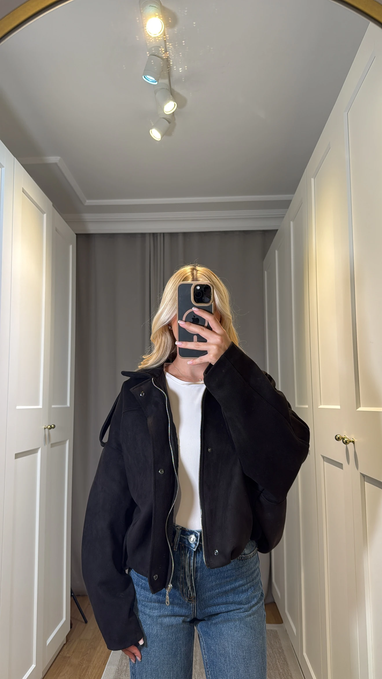 SÜET SİYAH BOMBER CEKET