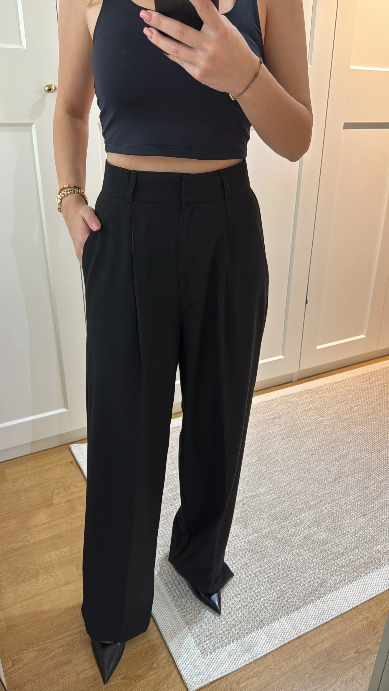 KUMAŞ YÜKSEK BEL PALAZZO PANTALON