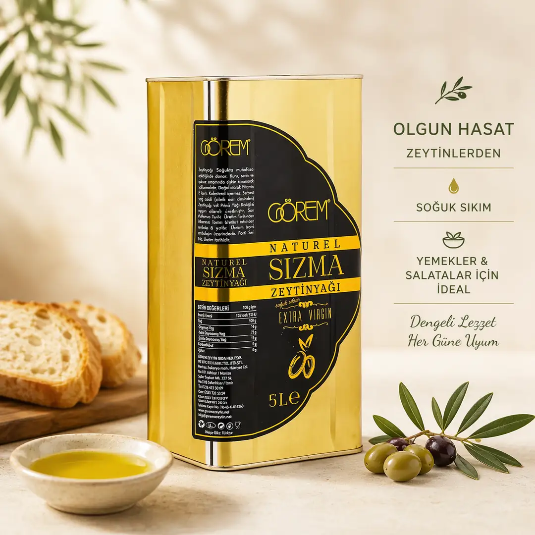 Soğuk Sıkım Sızma Zeytinyağı 5 lt.