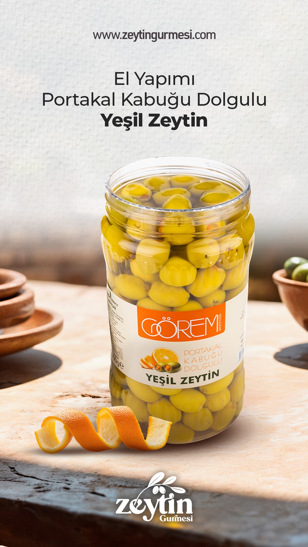 Portakal Kabuğu Dolgulu Zeytin 1 kg