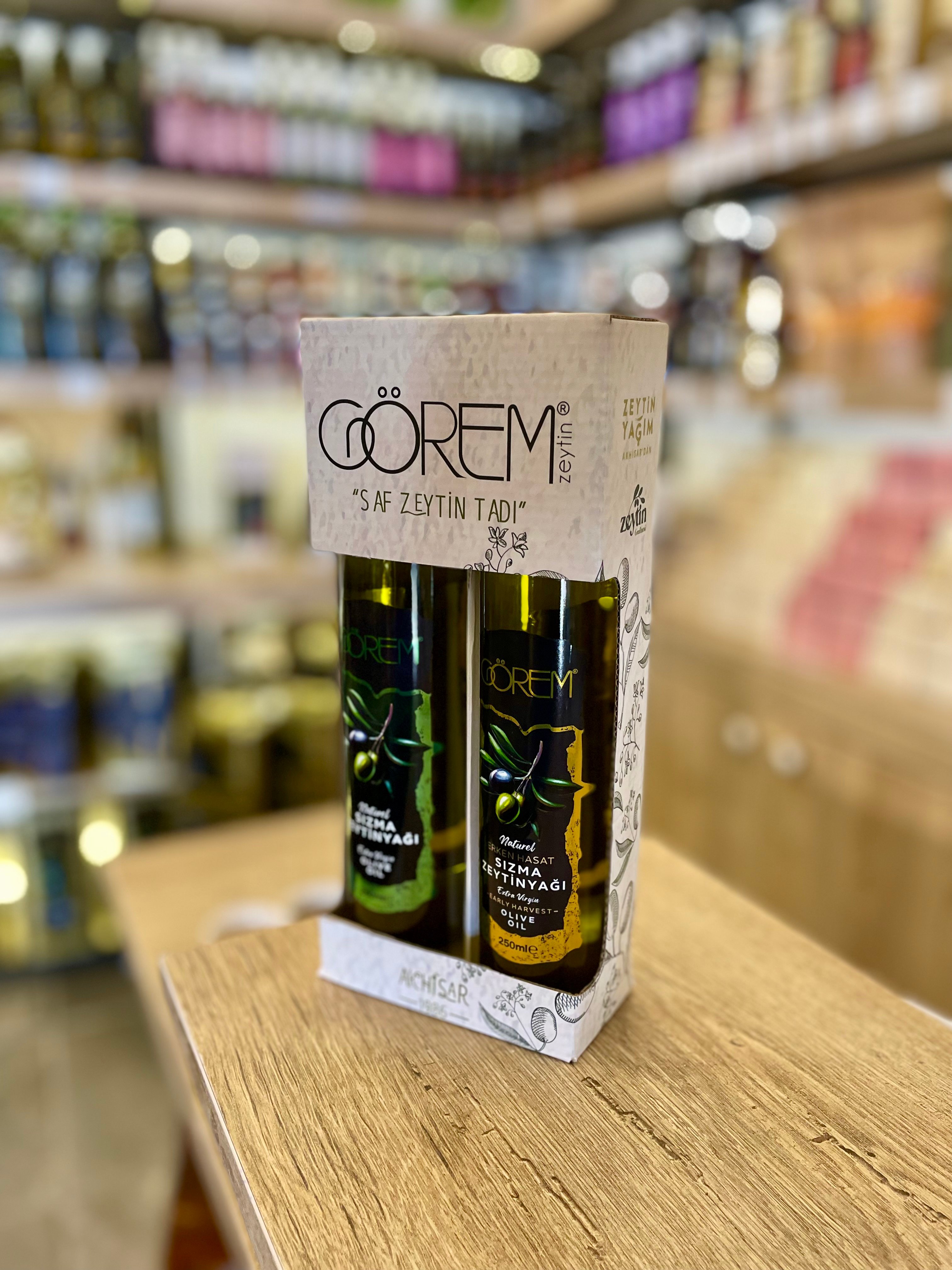 Hediyelik Zeytinyağı Paketi (250ml Sızma Zeytinyağı, 250 ml Erken Hasat Sızma Zeytinyağı )