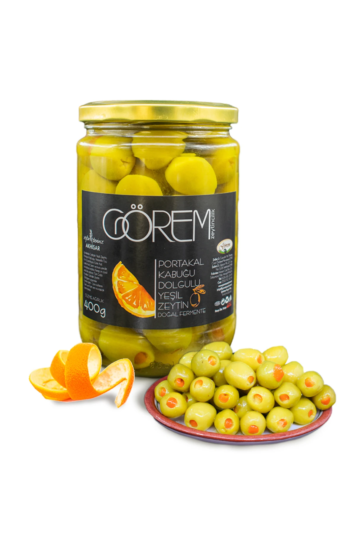 Portakal Kabuğu Dolgulu Yeşil Zeytin