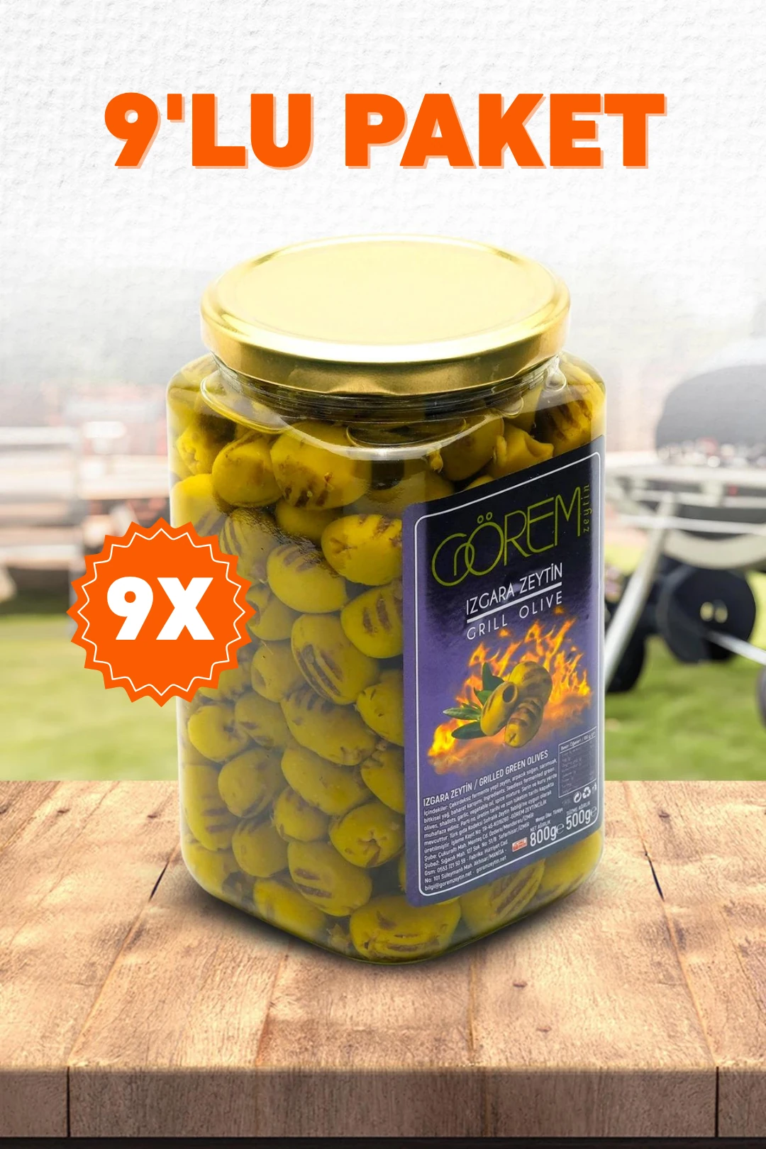 9'lu Taze Izgara Zeytin XL (9x500gr)
