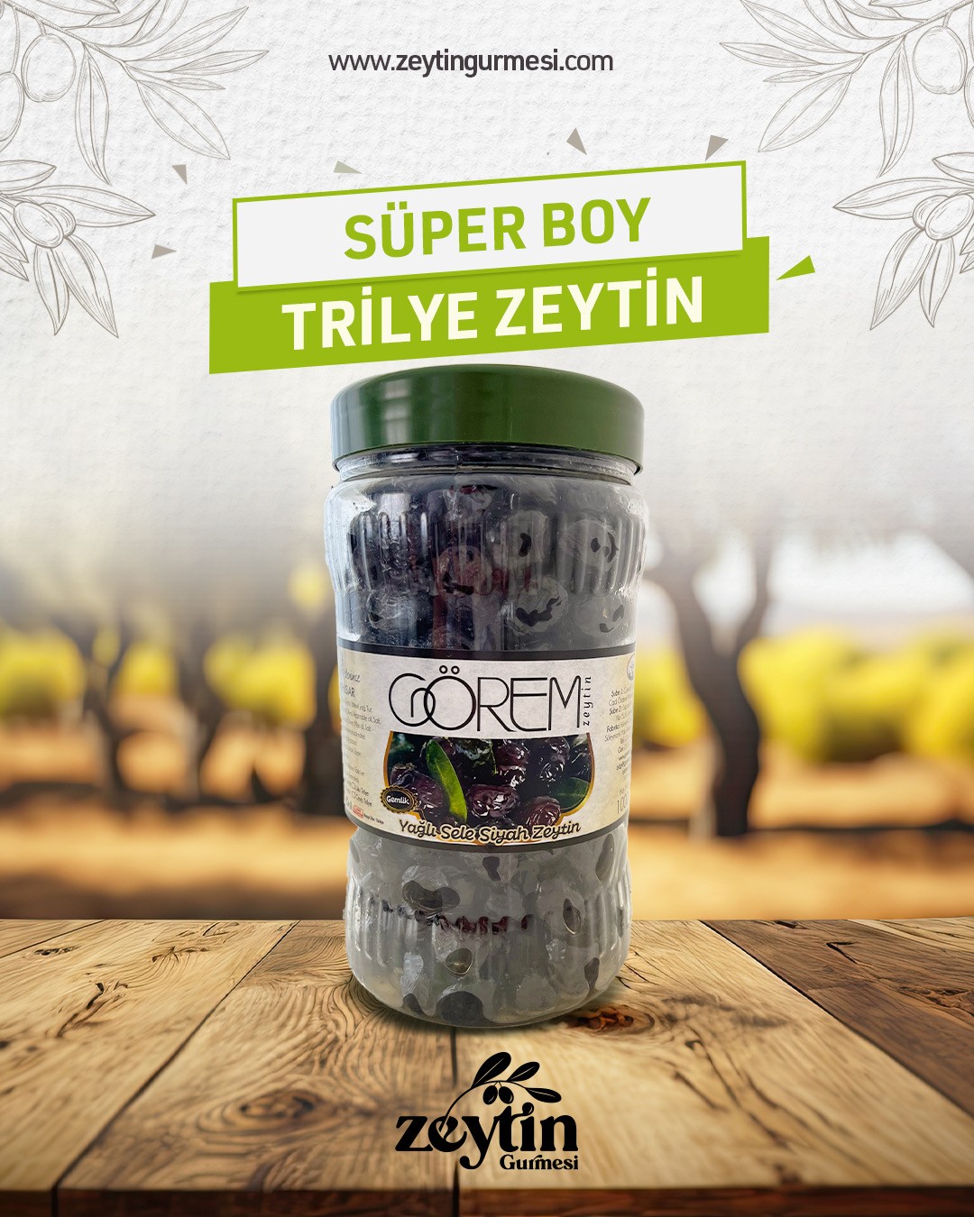 Süper Boy Trilye Zeytin ( Yağlı Sele) 1 kg
