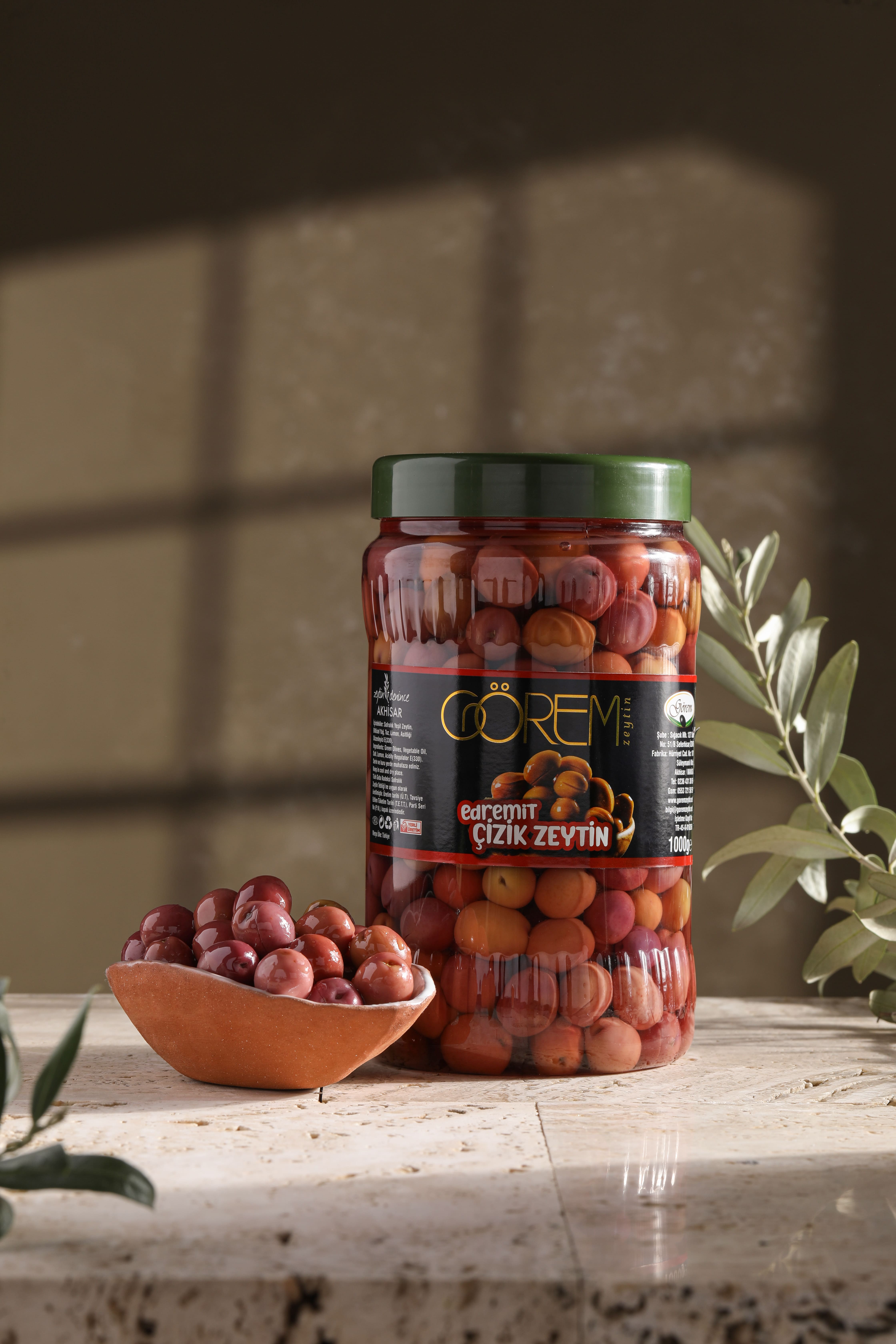 Gül Pembe Edremit Cins Çizik Zeytin 1 kg.