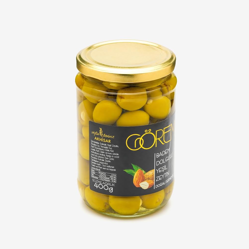 Badem Dolgulu Yeşil Zeytin 400 gr.