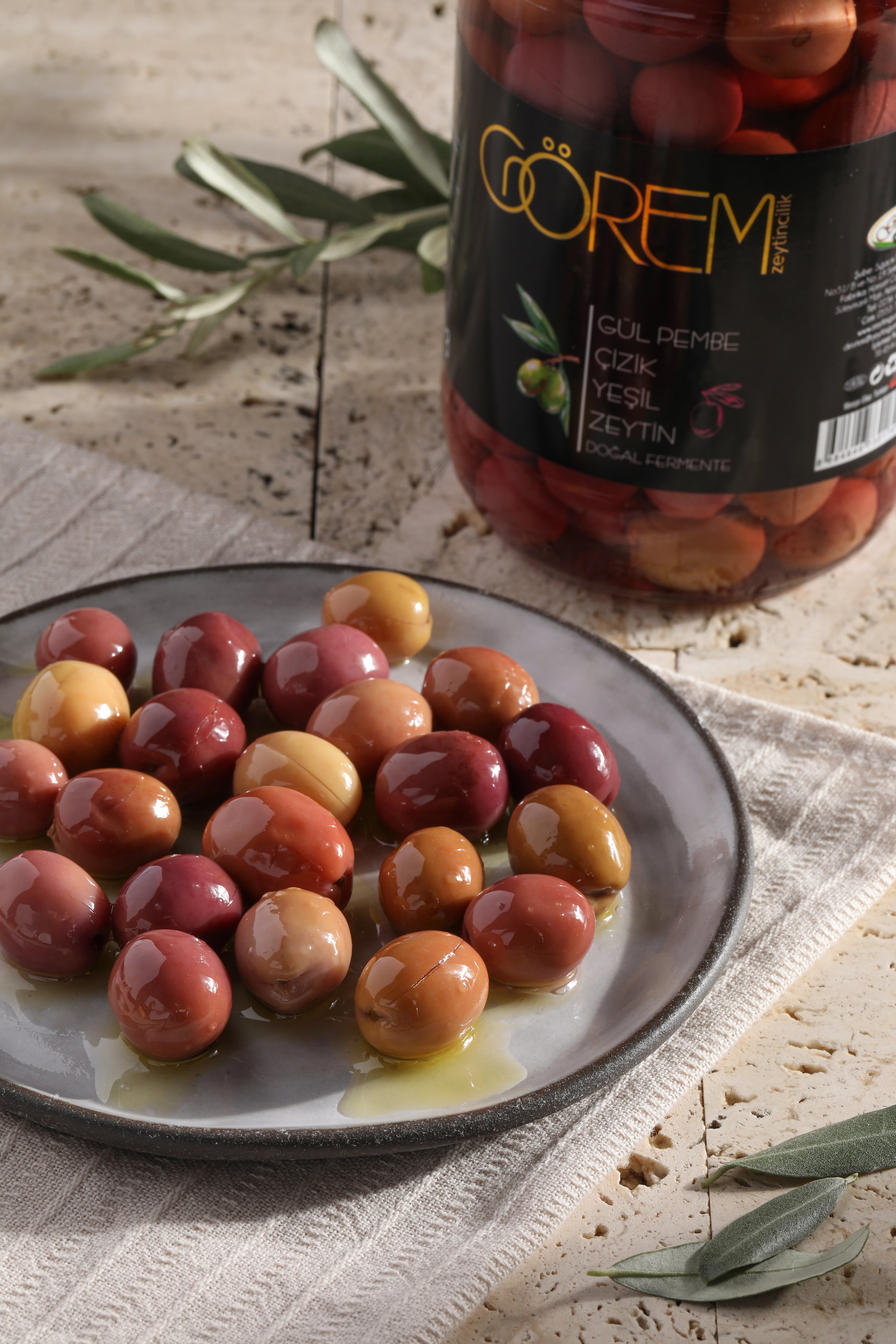 Gül Pembe Edremit Cins Çizik Zeytin 1 kg.