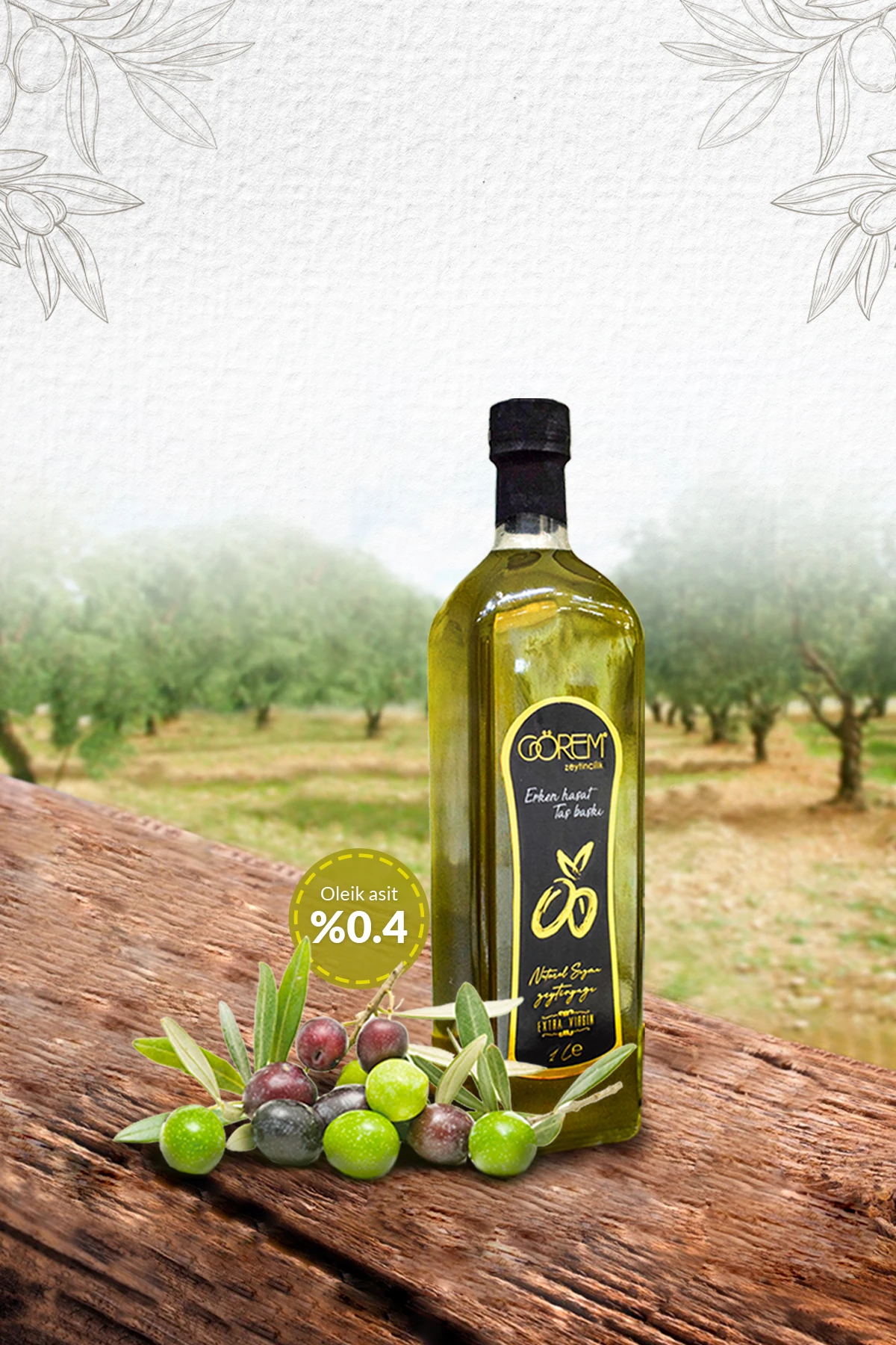 Özel Seri Bebeklere ve Çocuklara Uygun Erken Hasat Sızma Zeytinyağı 1Lt.