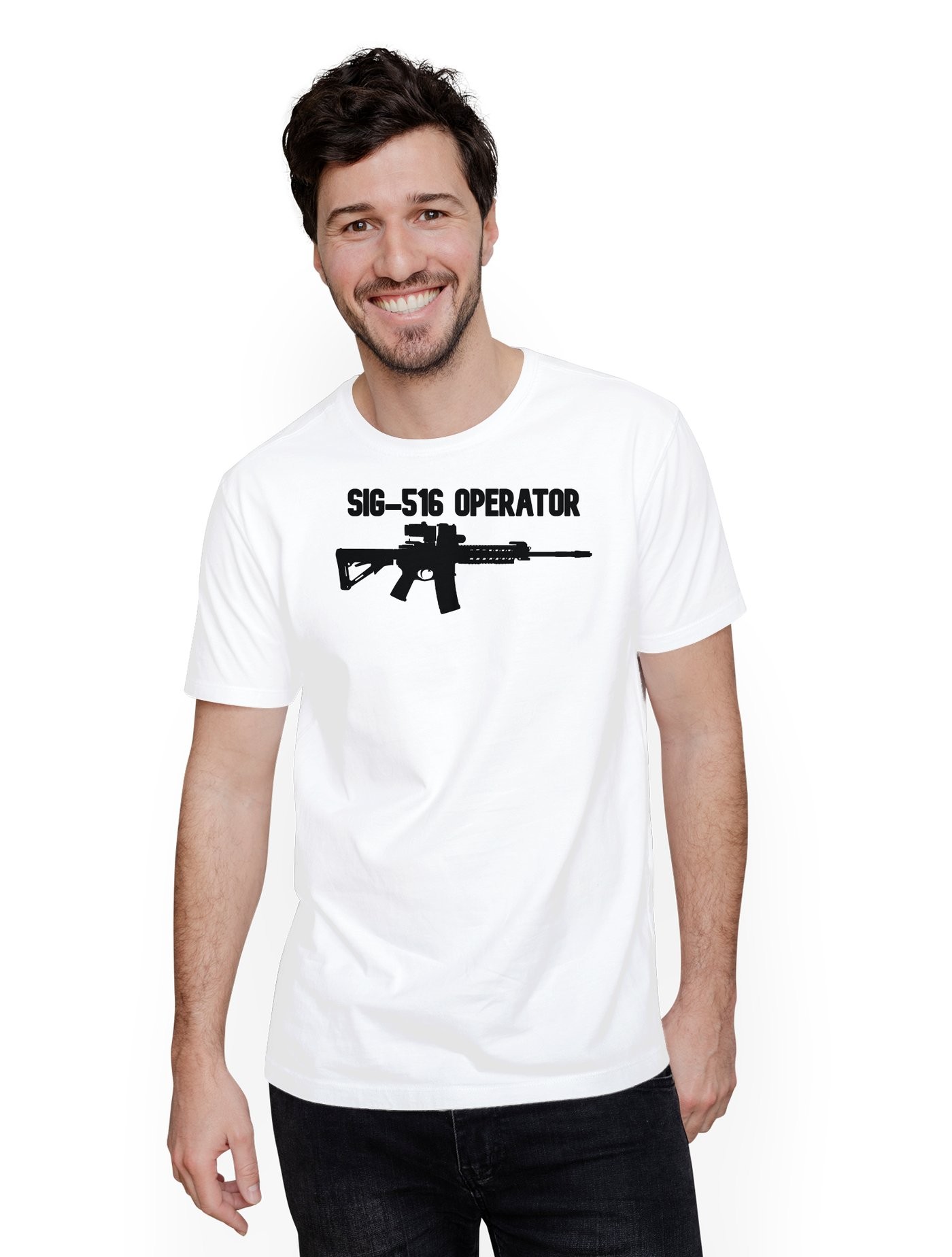 SİG516 OPERATOR Beyaz Tshirt Ön