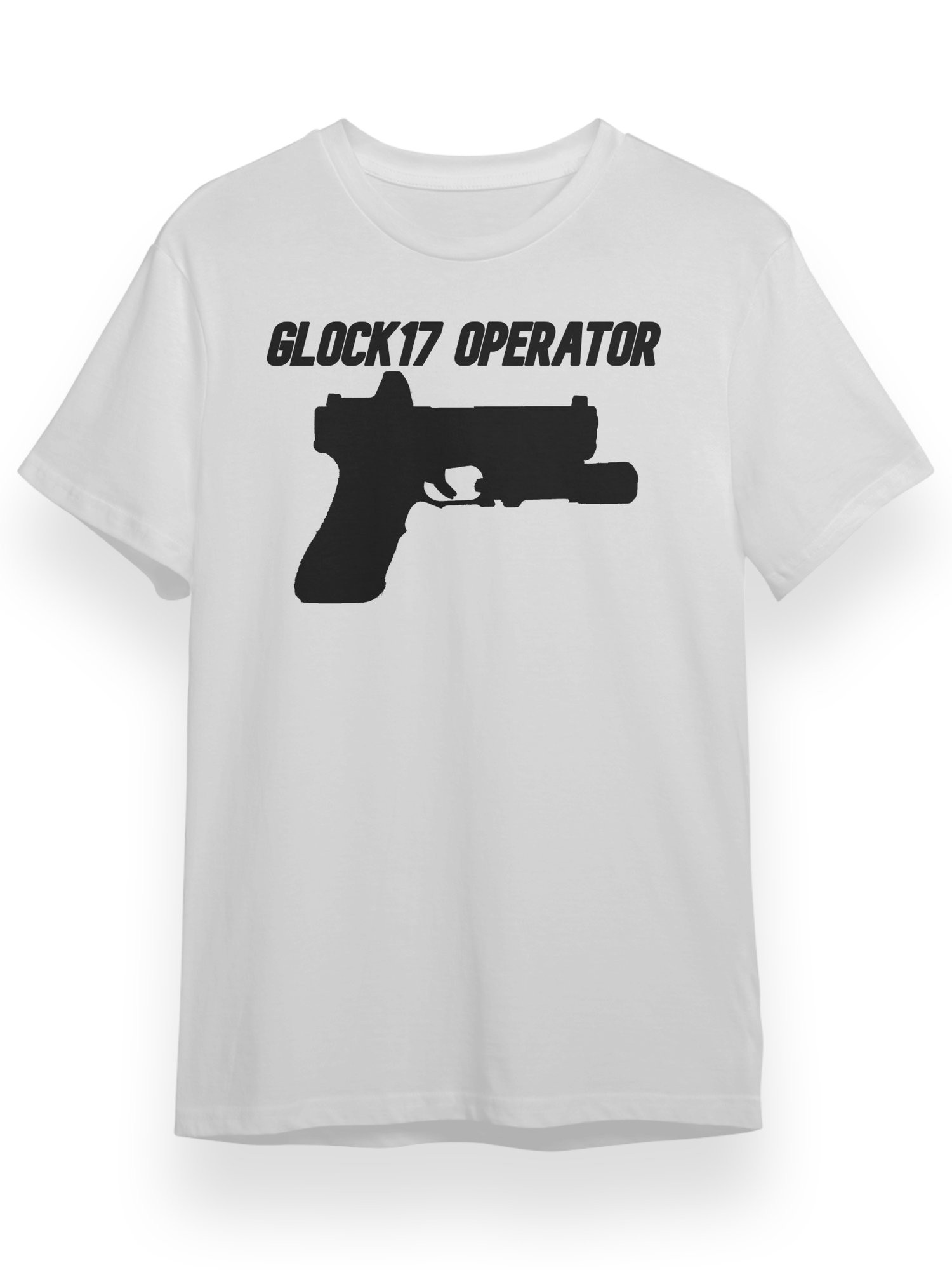 GLOCK17 OPERATOR Beyaz Tshirt Ön