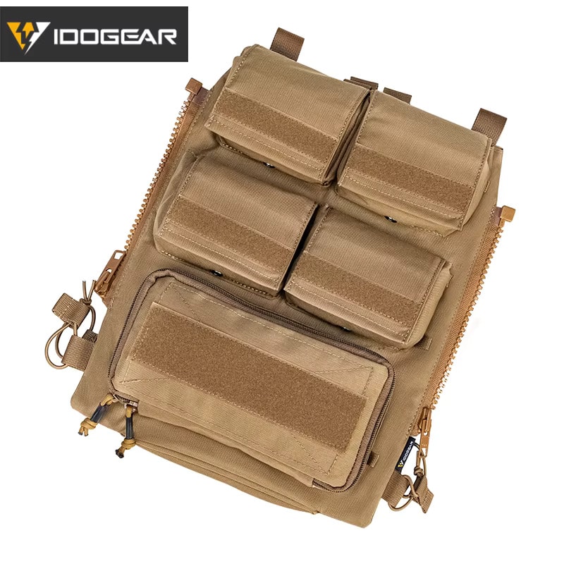 IDOGEAR Zip-On Panel Modüler Sırt Modülü – AVS / JPC 2.0 / CPC Uyumlu (3573) Tan Çöl