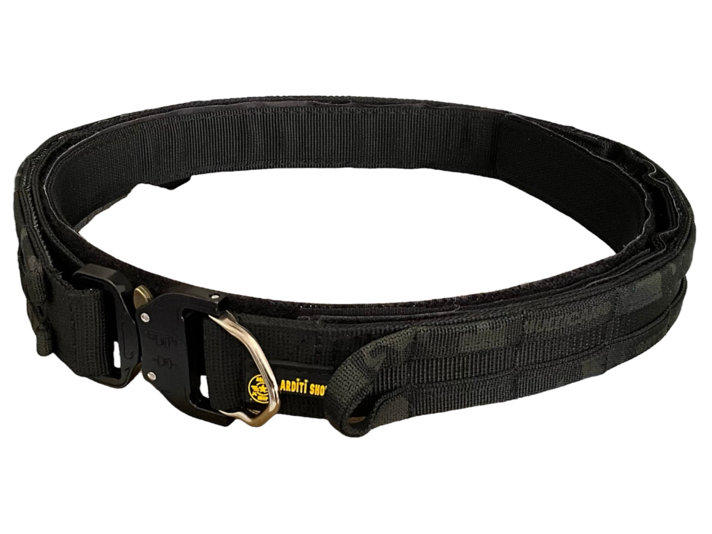 Taktik Görev Savaşçı Kemeri – Black Multicam Siyah D-Halkalı MOLLE 4 cm