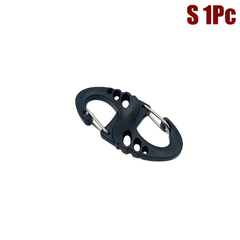 Taktik Mini Çift Taraflı S Kanca – Hafif & Dayanıklı Anahtarlık Karabina - SİYAH