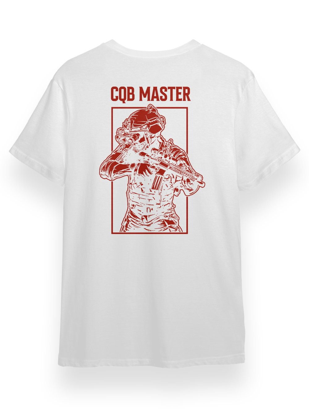 CQB MASTER KIRMIZI Tshirt - Beyaz