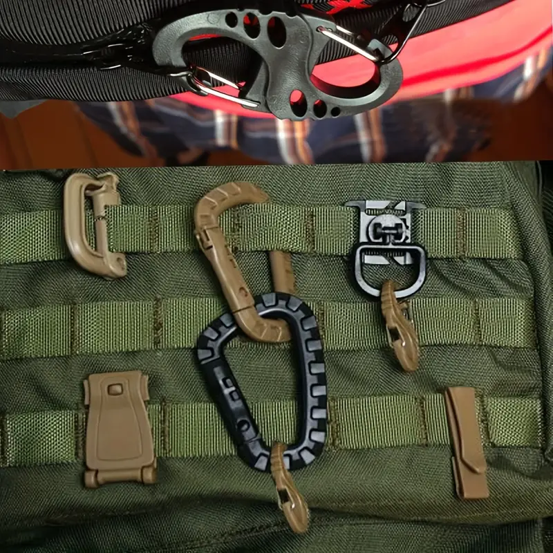 Taktik Mini Çift Taraflı S Kanca – Hafif & Dayanıklı Anahtarlık Karabina