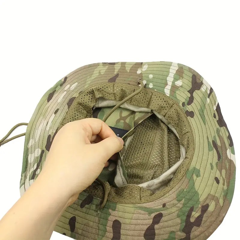Erkek Taktik Kamuflaj Güneş Şapkası – Nefes Alabilir, Geniş Siperlikli Outdoor Şapka | Katlanabilir, Hafif ve Gölgelikli Jungle Safari Multicam Kamuflaj