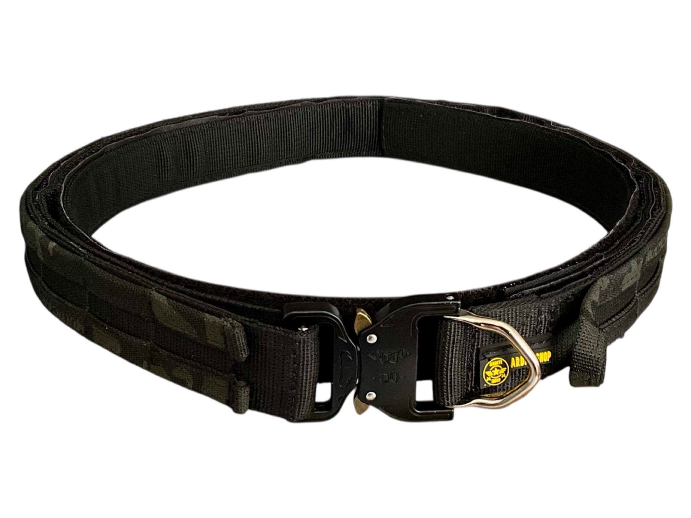 Taktik Görev Savaşçı Kemeri – Black Multicam Siyah D-Halkalı MOLLE 4 cm