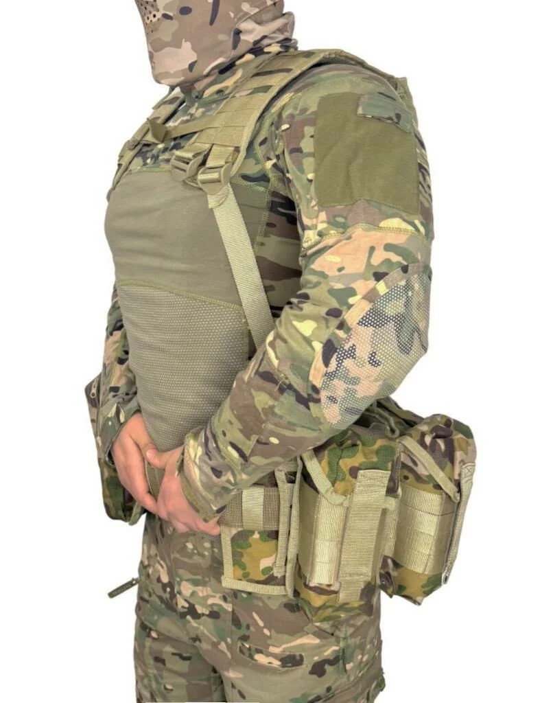 Single Sword Çeçen Yeleği Arkası Fileli Kod-1 MULTİCAM