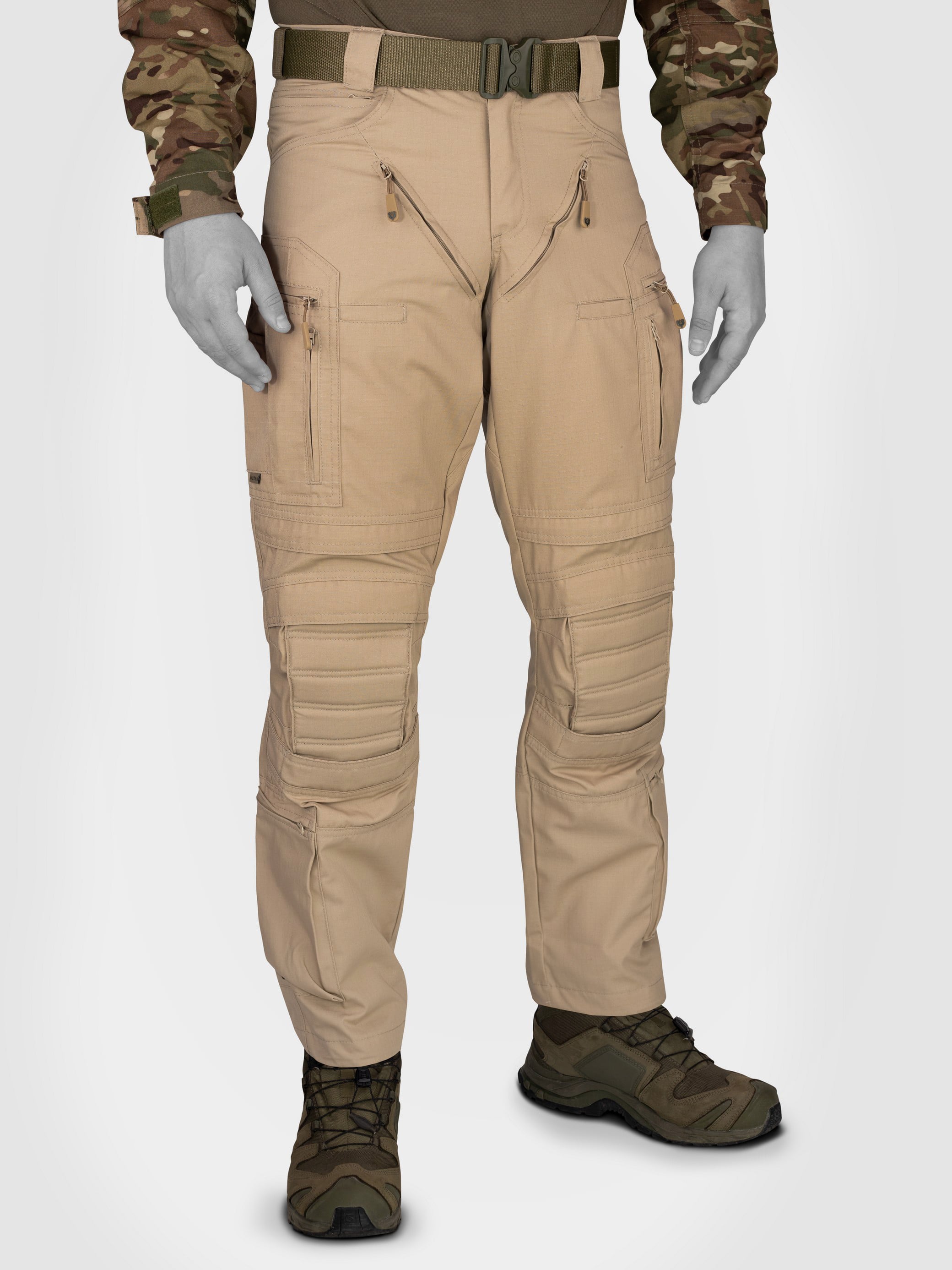 Mudeir Algan Muharebe Pantolonu Dizlikli 32 Boy - Bej