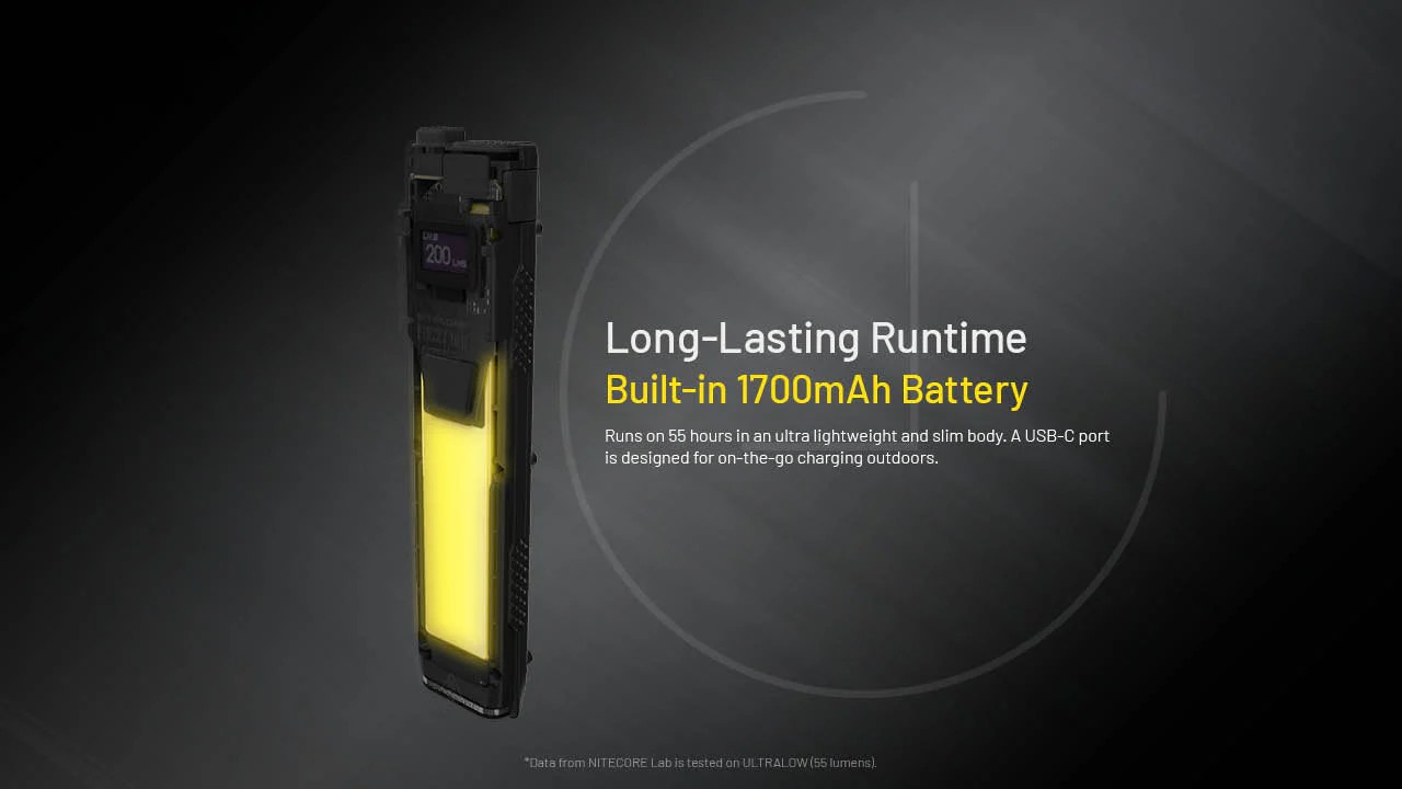 Nitecore EDC27 UHi – 3100 Lümen USB-C Şarjlı Ultra İnce Taktik EDC El Feneri | NiteLab UHi 20 LED, 333 Metre Menzil, 55 Saat Çalışma Süresi